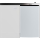 Flex-Well Küche »Pantry«, Gesamtbreite 100 cm, mit DUO Kochfeld und Kühlschrank, weiß