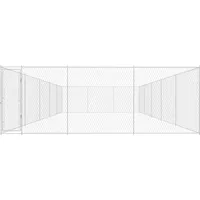 vidaXL Outdoor-Hundezwinger 950 x 570 x 185 cm Stahl Silber