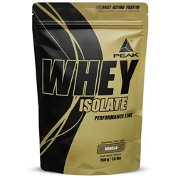 PEAK Whey Protein Isolat - 750g - Geschmack Vanilla I 25 Portionen I sehr hoher Proteinanteil aus 100% Molkeprotein-Isolat I zucker- & fettarm I für Muskelaufbau & -erhalt