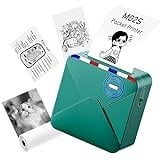 Omezizy Mini Drucker für Smartphone, M02S Mini Sticker Drucker, Bluetooth Thermodrucker, Mini Fotodrucker für Handy, Minidrucker, Pocket Printer für Studium, Fotos, Scrapbooking, Geschenke