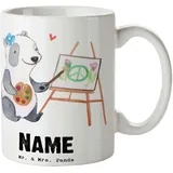 Mr. & Mrs. Panda Personalisierte Tasse Künstlerin Herz - Personalisierte Geschenke, Galerie Eröffnung, Drucken, Tasse mit Namen, Namen, Jubiläum,