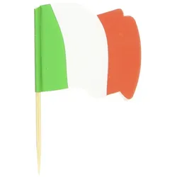 MONOUSO - Holzspieße Flagge "Italien" 6,5cm (144 Stück)