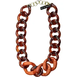 Kette mit Anhänger "Milano", Damen, Gr. one size, Kunstfaser, braun, COLLEZIONE ALESSANDRO, Basic, Halsketten, Polyesterglieder
