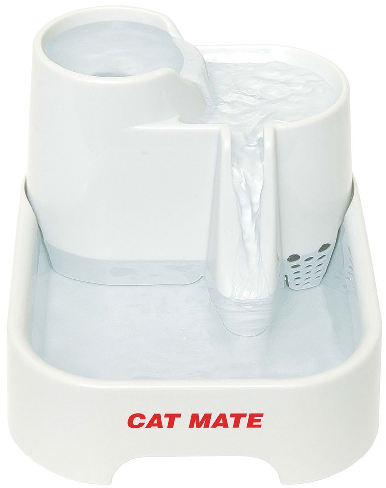 Cat Mate Springbrunnen für Katzen und kleine Hunde, dreistöckig, weiß