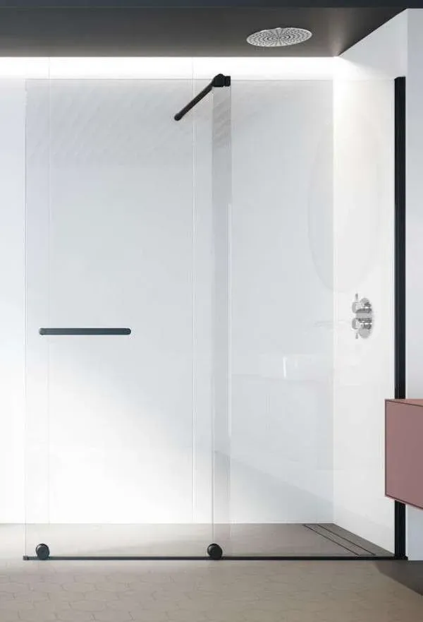 Profiltek VANITY Duschwand mit Schiebetür 8 mm mit.. - Duschkabine