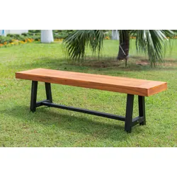 OUTFLEXX Bank, natur/schwarz, Akazie, 160 x 36,5 x 45 cm