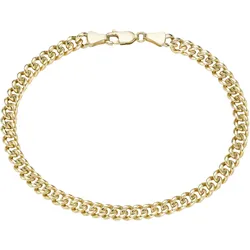 Armband LUIGI MERANO "Panzerarmband, enge Gliederung, Gold 585" Gr. 19, gold, Armbänder, 19cm, Gelbgold 585