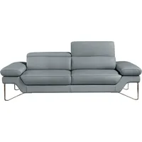 2,5-Sitzer EGOITALIANO "Princess, Designsofa und super bequem, tolle Detailverarbeitung", blau (himmel), B:236cm H:95cm T:108cm, Leder BULL (Echtes Rindsleder). Geschliffenes, pigmentiertes und behandeltes Rindsleder mit einer Dicke von 1, 3-1, 5 mm. Es handelt sich um ein weiches, geschütztes Leder. Eine leichte Deckschicht schützt sie vor Flecken, ohne ihre ursprünglichen Eigenschaften zu verändern. Dieses geschützte Leder kombiniert die Vorteile von Natürlichkeit und Weichheit mit einer guten Beständigkeit gegen Verschleiß und Ausbleichen. Das Vorhandensein der charakteristischen Zeichen, die das Leben des Tieres bestimmen, wie Narben, Körnungsunterschiede, Falten, Adern, Disharmonien in Farbtönen, beweisen ihre absolute Echtheit und großen Wert. Leder CAREZZA (echtes Rindsleder) ist ein Naturleder, dass die ursprünglichen Eigenschaften der Haut nicht verändert. Das Vorhandensein von verheilten Narben, Körnungsunterschiede, Falten, Adern, Unterschiede in den Farbtönen und andere Spuren, die die Natur auf diesen Fellen hinterlassen hat, sind ein Beweis für die absolute Echtheit und das Zeugnis ihres großen Werte, Sofas, inkl. verstellbarer Kopfteile