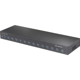 Renkforce RF-6677282 USB-Hub 13 Port USB-A USB 3.2 Gen2 10 GBit/s für industrielle Anwendungen, Rackmontage möglich