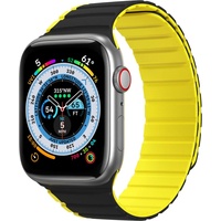 Dux Ducis Magnetic Apple Watch SE, 8, 7, 6, 5, 4, 3, 2, 1 (41, 40, 38mm) Strap (LD Version) - Black/ (Metall, Silikon), Uhrenarmband, Schwarz