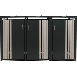 MCW 3er-Mülltonnenverkleidung O67 200 x 122 x 84 cm anthrazit