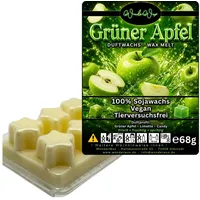 WonderWax Duftwachs WonderWax® Duftwachs 6 Sterne, (Grüner Apfel), Duftrichtung: Grüner Apfel grün
