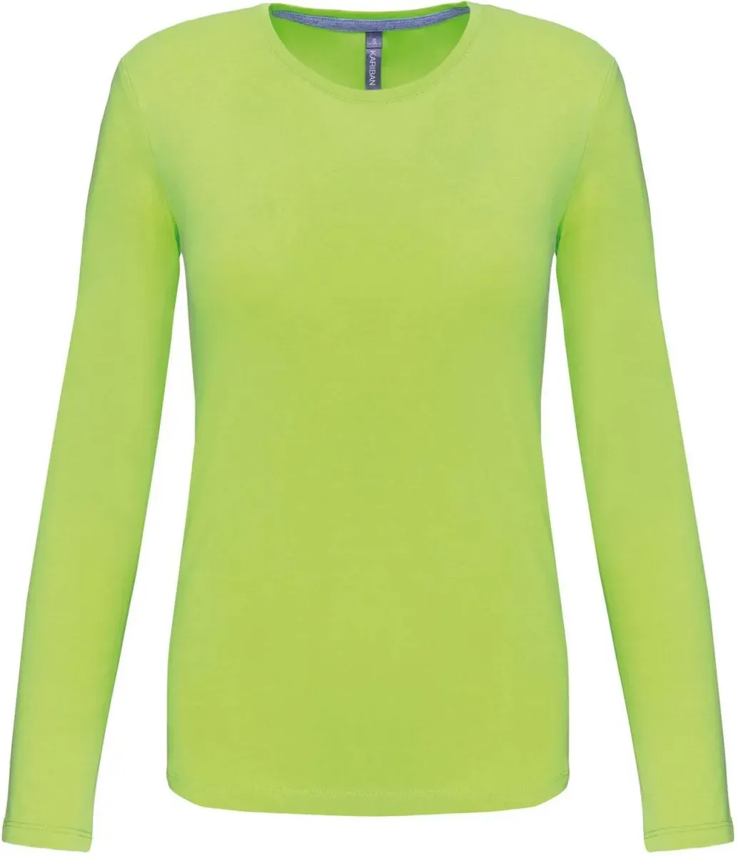 Kariban Damen T-Shirt langarm K383 lime 3XL