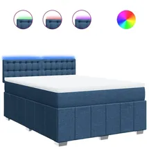 vidaXL Boxspringbett 140 x 200 cm Blau