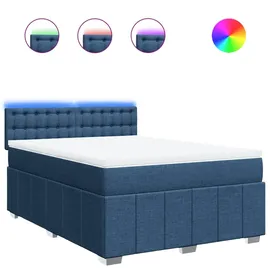vidaXL Boxspringbett 140 x 200 cm Blau