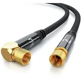 Primewire HDTV Satellitenkabel gewinkelt mit Braiding - 75 Ohm - 1 m