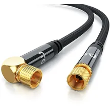 Primewire HDTV Satellitenkabel gewinkelt mit Braiding - 75 Ohm - 1 m