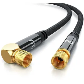 Primewire HDTV Satellitenkabel gewinkelt mit Braiding - 75 Ohm - 1 m