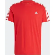 Adidas Herren Essentials Single Jersey 3-Stripes Tee, Better Scarlet/White, M