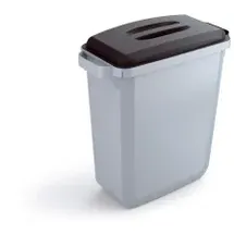 Durable Durabin 60 l grau mit schwarzem Deckel