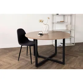 Livetastic Ø 120 cm schwarz Walnuss