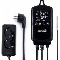 Nemaxx NEMAXX® NTP16 Steckdosenthermostat 230V (3000W/16A) mit NTC-Fühler 2m, Heiz-/Kühlmodus, Wochenprogramm, 2 Steckdosen