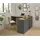 furn.design Büromöbel Set in grau matt und Wotan Eiche Holz modern mit Schreibtisch, Kommode, Aktenschrank, Regak für Homeoffice und Büro Schreibtisch mit Stauraum Center (Set 4)