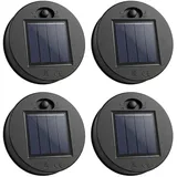 4 Stück Solarleuchten Ersatzmodule 7 cm, Solar Ersatzdeckel 1,2V 600mAh mit LED Warmweiß, IP44 Wasserdichtes Solarmodul für Gartenleuchten, Solar Lampen, Terrassenbeleuchtung, Laterne Deckel DIY
