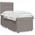 vidaXL Boxspringbett 140 x 200 cm Taupe