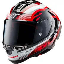 Alpinestars Supertech S-R10 Team, Integralhelm - Schwarz/Rot/Weiß - XXL