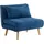 vente-unique Schlafsessel CHILA Polyester 90 x 83 x 82 cm Blau mit Kissen