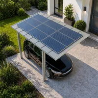 Ximax Solar-Carport Linea Typ 80 4,95 x 2,72 m Edelstahl-Look