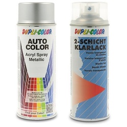 Dupli Color 400 ml Auto-Color Lack silber metallic 10-0111 + 400ml 2-Schicht-