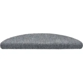 vidaXL Stufenmatten Selbstklebend 15 Stk. 56x17x3 cm Hellgrau Halbrund