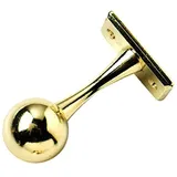 Merriway BH04419 25 mm Galvanisch vermessingte Endstütze für Kleiderstange, Weiß, 2 Stück