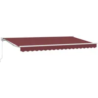VidaXL Einziehbare Markise Burgunderrot 350x200 cm Stoff