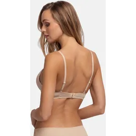DORINA Claire Super Push-Up Demi-BH – Bügel-BH mit Geformten Cups, Weichem Mikrogewebe und Sinnlichen Spitzendetails, beige