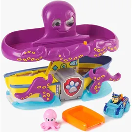 Spin Master PAW Patrol Pup Squad - Oktopus Spielset mit Rennstrecke, Rampe, Chase Pup Squad Racer und Baby-Tintenfisch