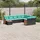 vidaXL Gartensofa-Set 10-tlg. schwarz