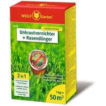 WOLF-Garten SQ 50 2-in-1 Unkrautvernichter plus Rasendünger 1 kg
