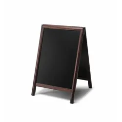 SHOWDOWN Displays Showdown Kundenstopper Kreidetafel Natura - 55x85cm -Holz - Dunkelbraun