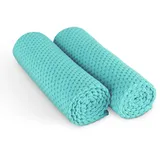 BestLivings Microfaser Geschirrtuch Double Face 60 x 40 cm 2er Pack Türkis