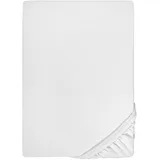 biberna 0077641 Jersey-Elastic-Topper 180 x 200 - 200 x 220 cm weiß