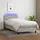 vidaXL Boxspringbett mit Matratze & LED Hellgrau 90x200 cm Stoff