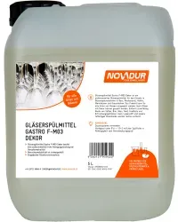 NOVADUR Gläserspülmittel Gastro F-MO3 Dekor Gläser 020.0451 , 5 l - Kanister