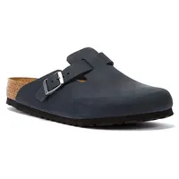 Birkenstock Boston Nubukleder geölt schmal schwarz 40