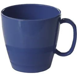 10x WACA Tasse aus Kunststoff, Inhalt : 230 ml Farbe: jeans-blau, Material: Melamin / PBT