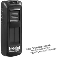Trodat Textstempel, individualisierbar Pocket Printy 9511 selbstfärbend schwarz ohne