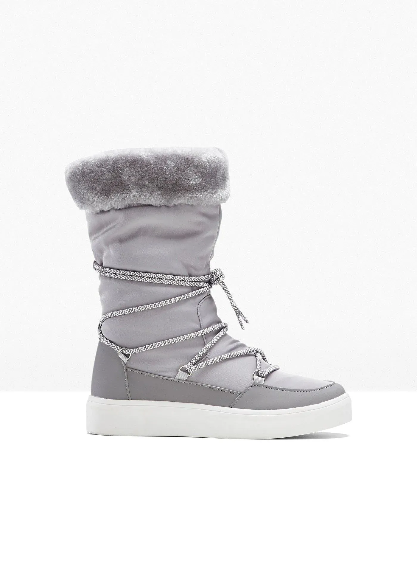 bonprix Winterboot, grau, 38, Vegan