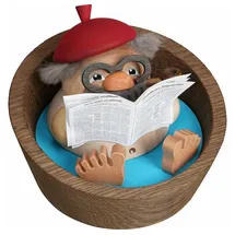 seiffener volkskunst eg schauwerkstatt Opa Albert im Pool - 10cm